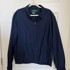 Lauren Ralph Lauren Navy Lightweight zip-up Jacket.  Unisex size large